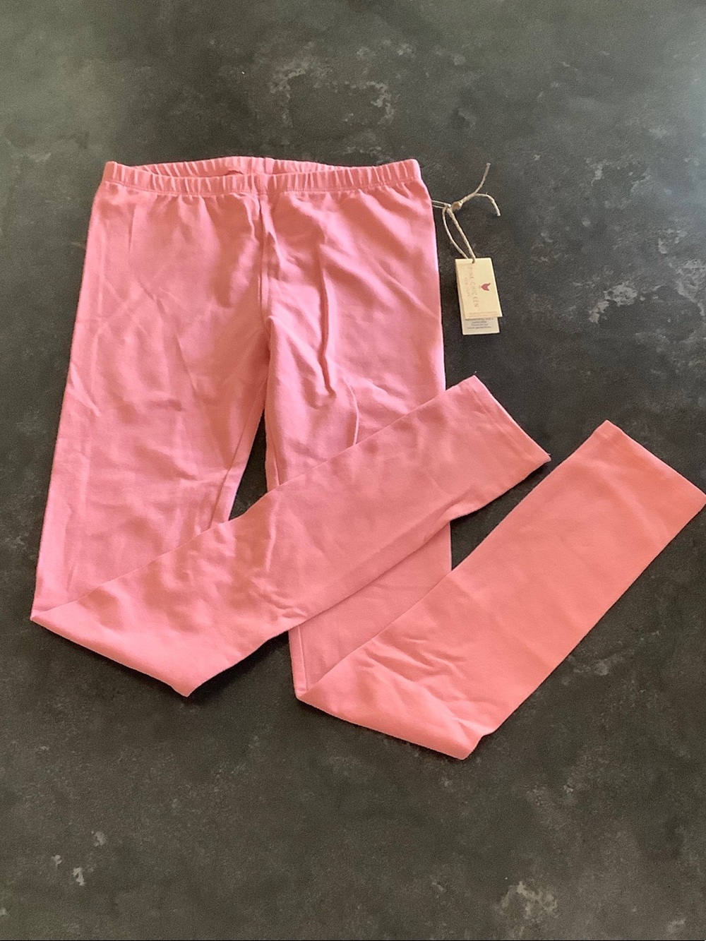Pink Chicken Girls' Light Pink Stretch Leggings
